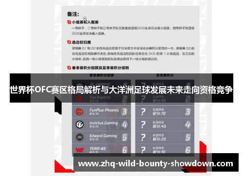 世界杯OFC赛区格局解析与大洋洲足球发展未来走向资格竞争